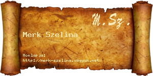 Merk Szelina névjegykártya